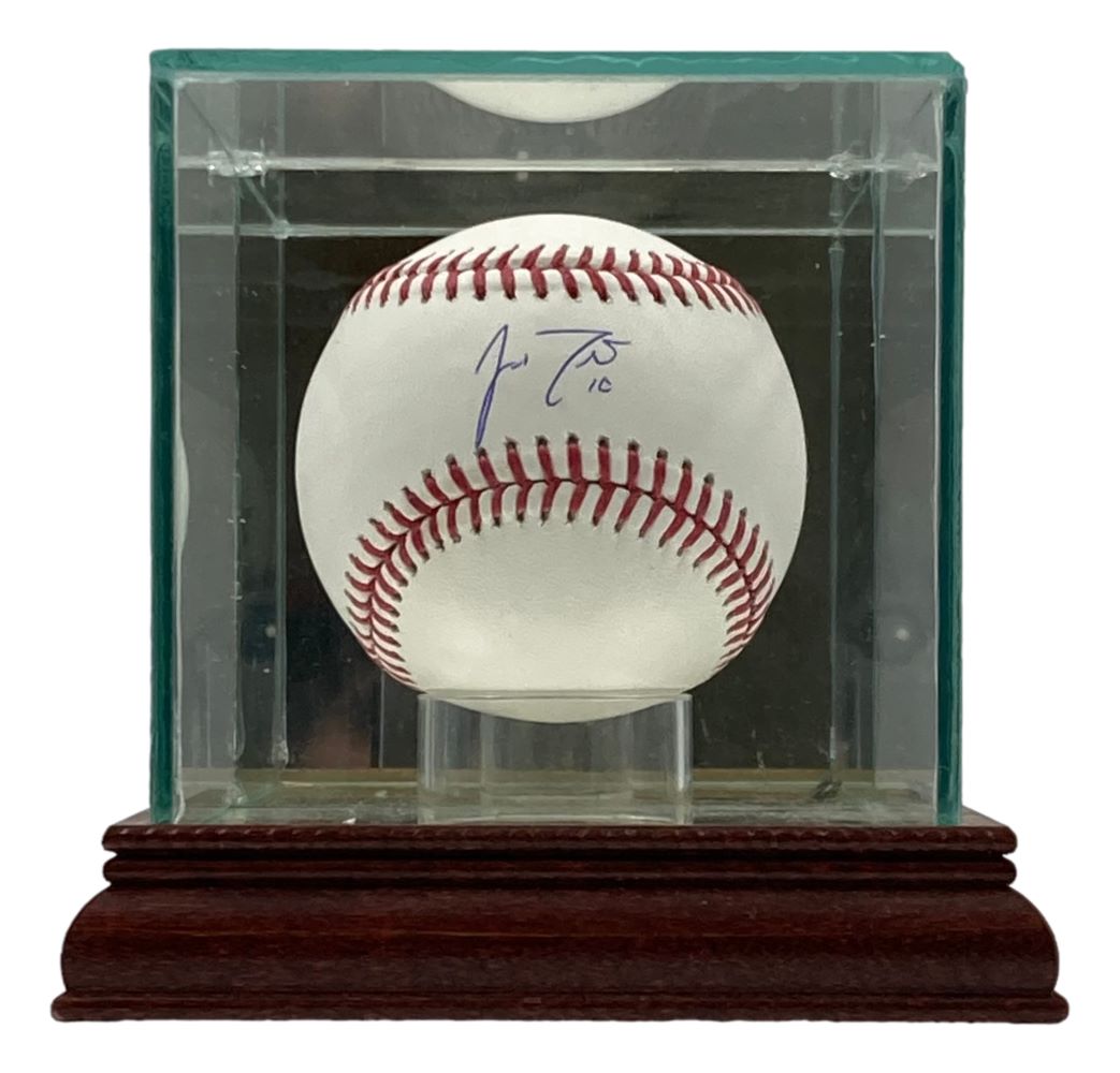 Authentic JT Realmuto Philadelphia Phillies Signed Official MLB Baseball with Display Case - Perfect for Collectors, Fans, and Sports Memorabilia Enthusiasts - Great for Home Decor, Man Cave, or Gift for Baseball Lovers