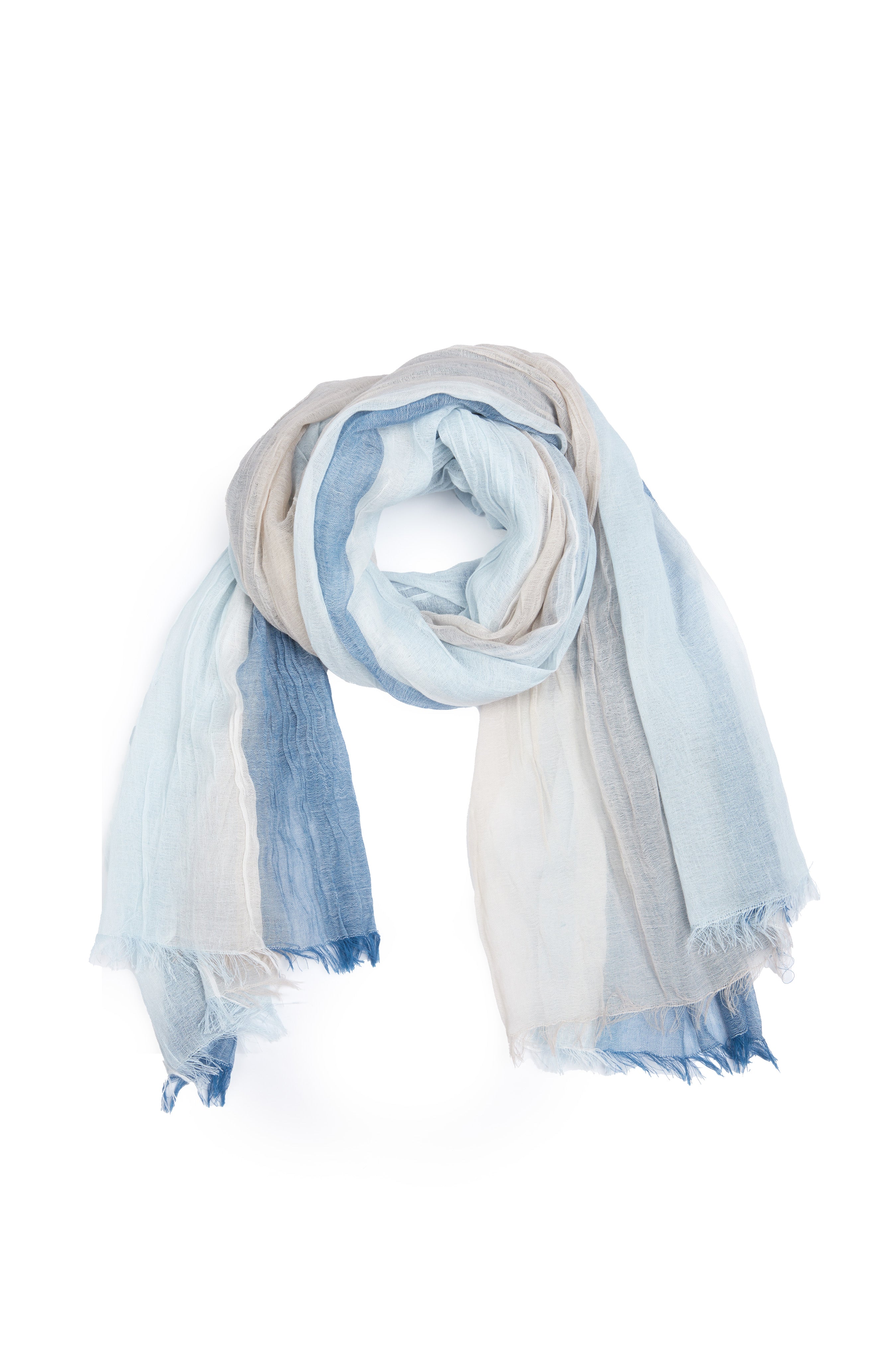Stylish Striped Fringed Beach Scarf - Lightweight Summer Shawl for Women - Perfect for Beach Cover-Up, Poolside Lounging & Vacation Accessories