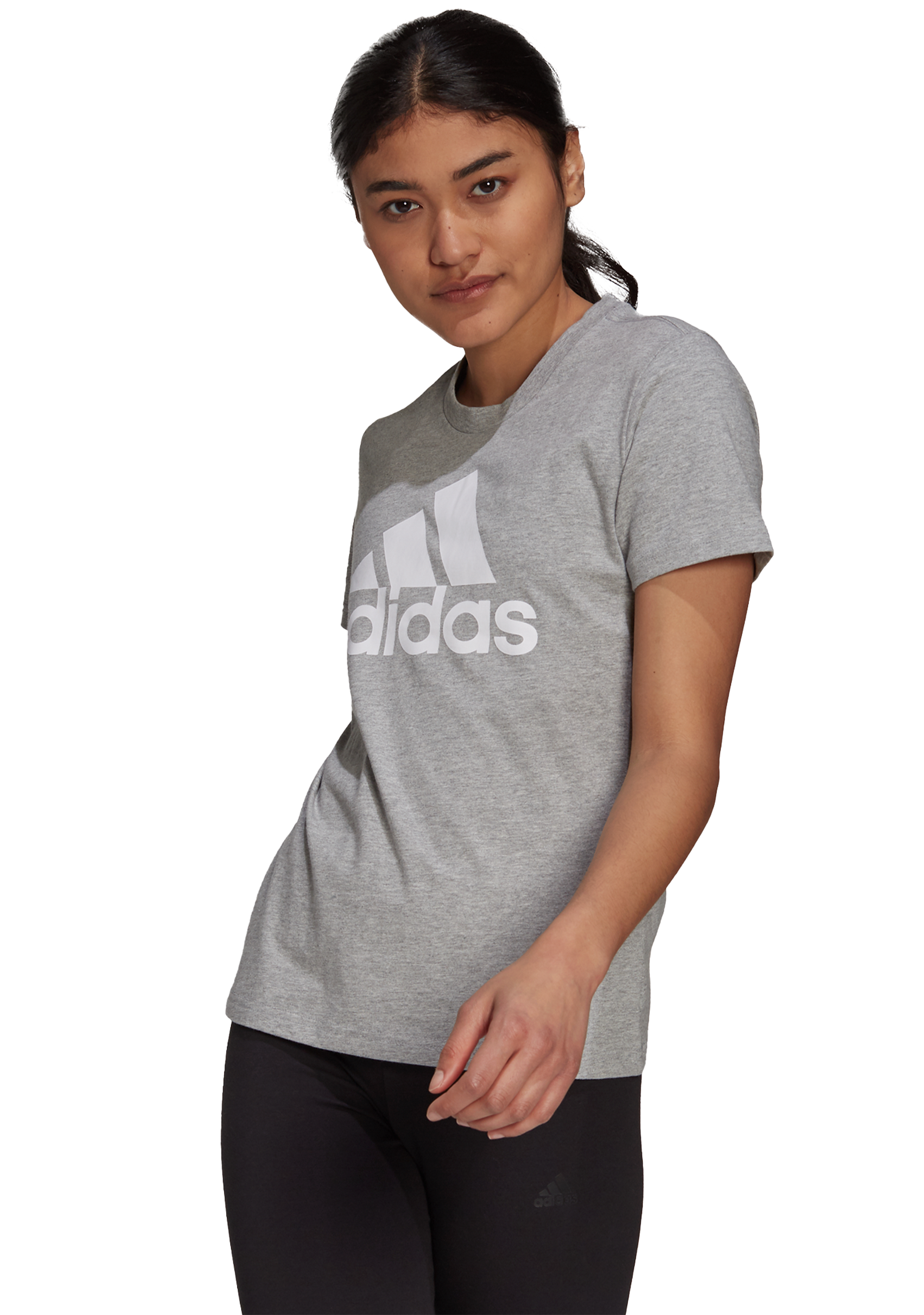 Adidas Women's Big Logo T-Shirt - Casual Short Sleeve Cotton Tee for Everyday Wear, Gym & Street Style