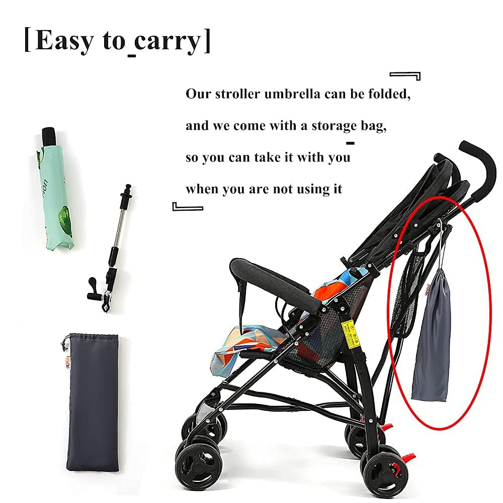 Nakazawa Universal Baby Stroller Sun Shade - UV Protection Waterproof Umbrella with Clip for Strollers, Bikes & Trolleys - Sky Blue | Perfect for Outdoor Walks, Park Visits & Beach Trips