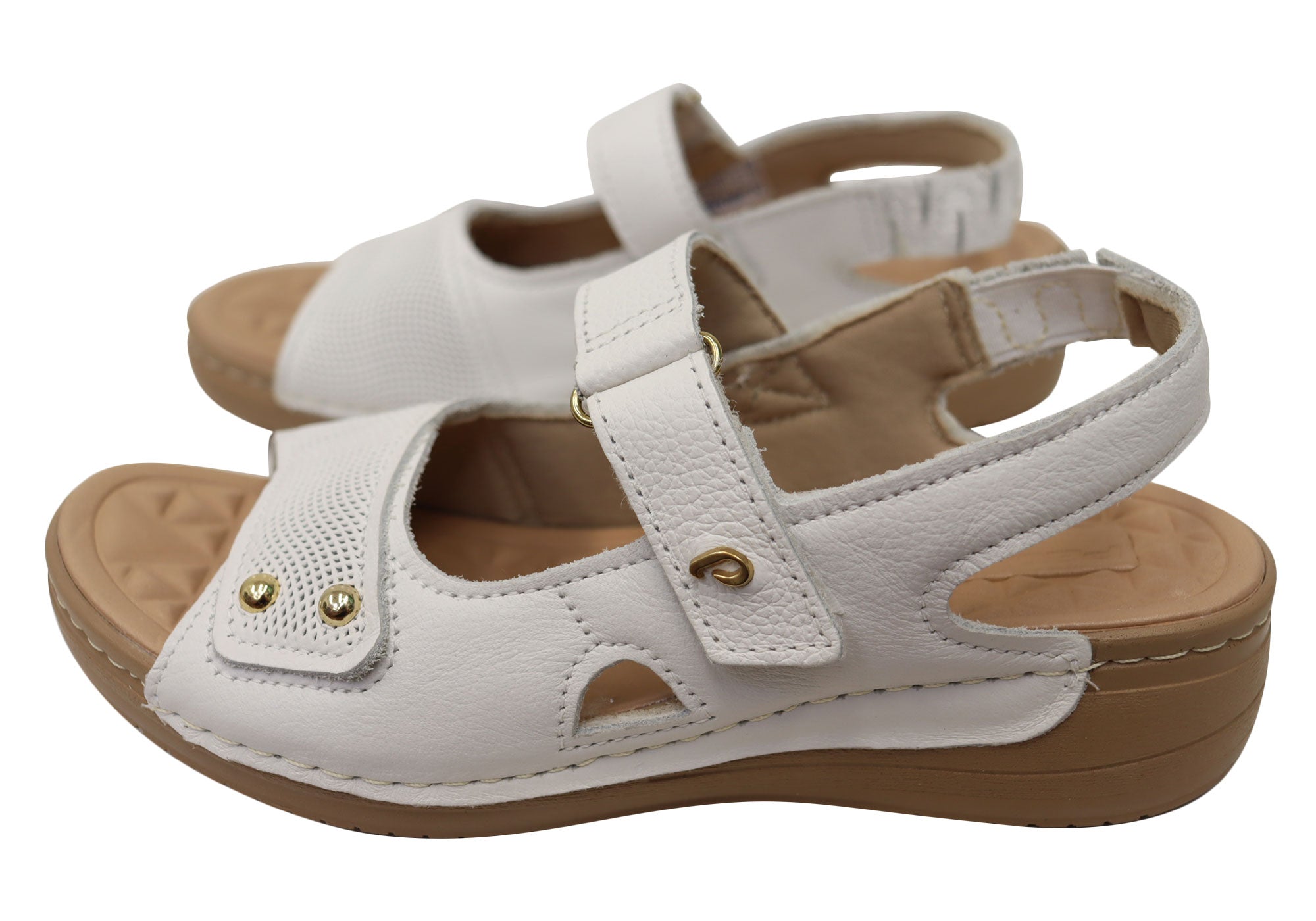 Jannie Women's Comfortable Leather Sandals - Handmade in Brazil - Perfect for Beach, Vacation & Summer Outfits