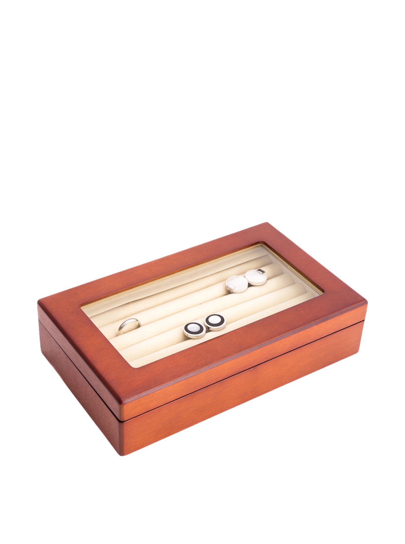 Elegant Cherry & Black Cufflink Box - Premium Gift Box for Men's Accessories - Perfect for Weddings, Business Gifts & Formal Occasions