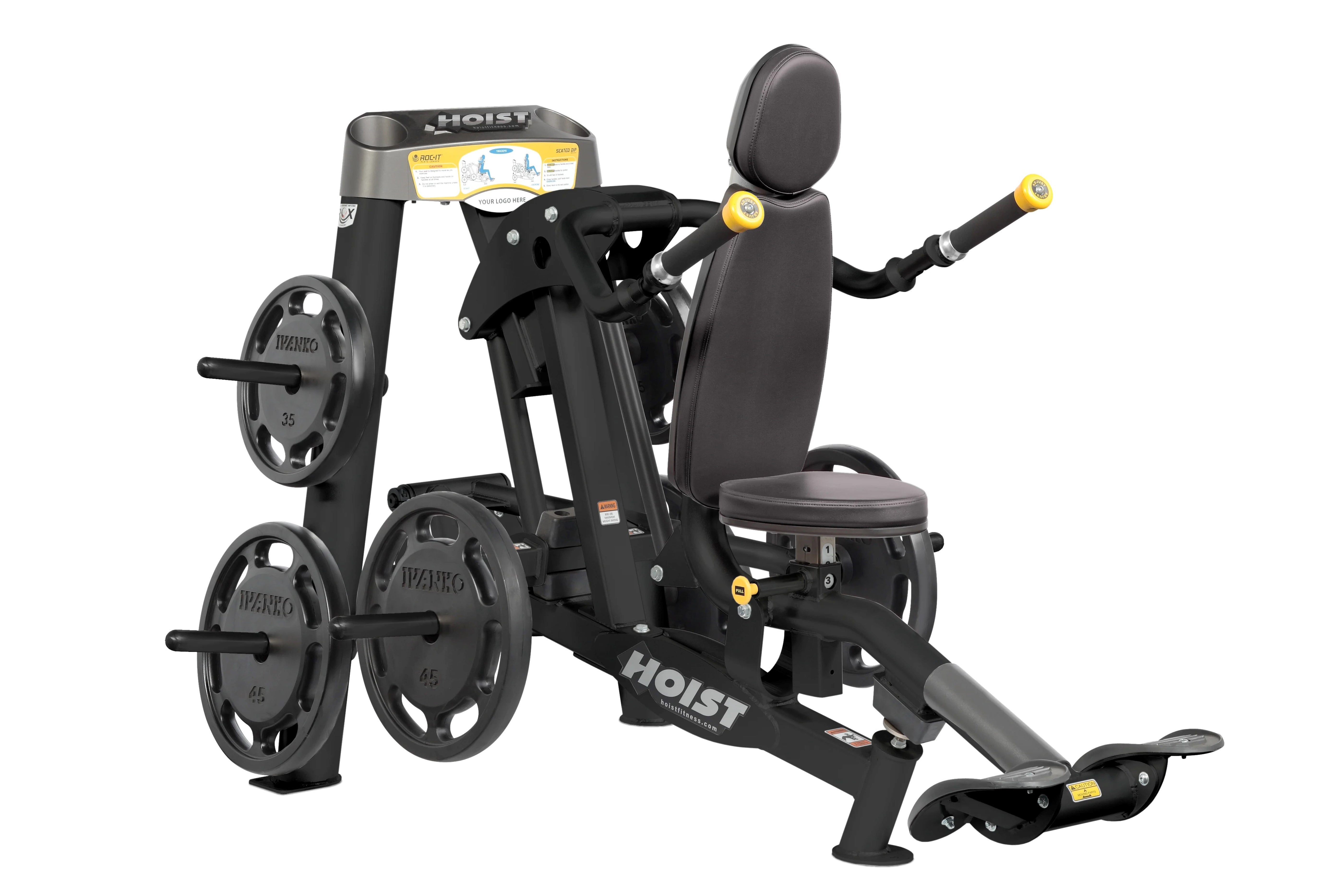 Hoist ROC IT Seated Dip Machine (RPL 5101) - Professional Gym Equipment for Triceps & Chest Workout at Home or Commercial Fitness Centers