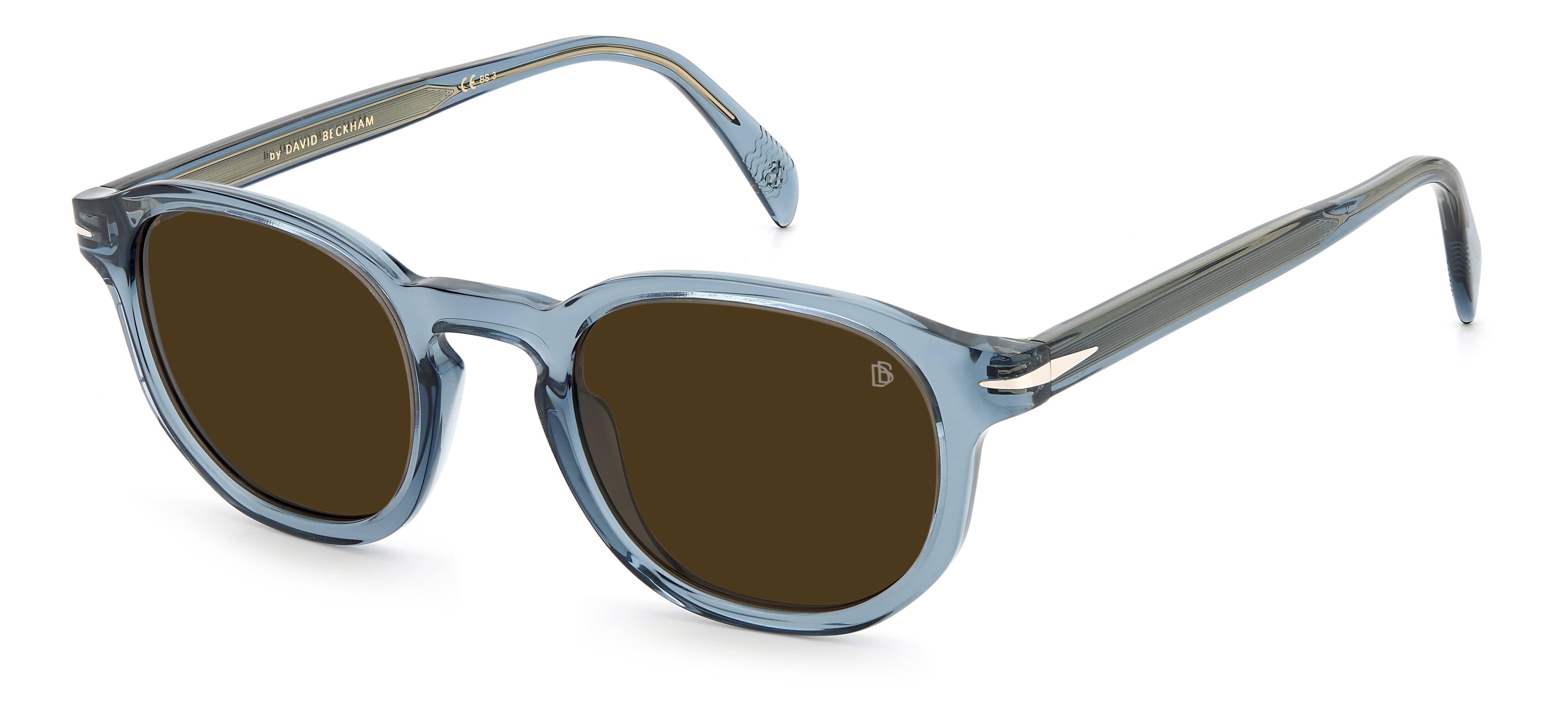 DAVID BECKHAM DB 1007/S PJP 4924 Polarized Sunglasses for Men - UV Protection Aviator Style Shades for Driving, Beach & Outdoor Activities