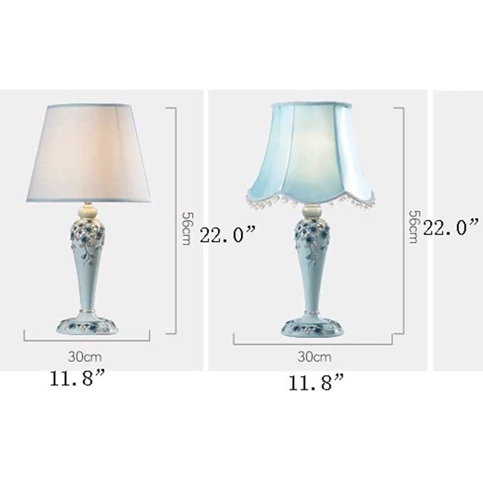 XIANGGUI 1983 Vintage Resin Table Lamp with Fabric Lampshade - 3 Dimmable Modes, LED Desk Light for Bedroom, Living Room, Study & Dorm - Perfect Reading Lamp & Nightstand Light (Red)
