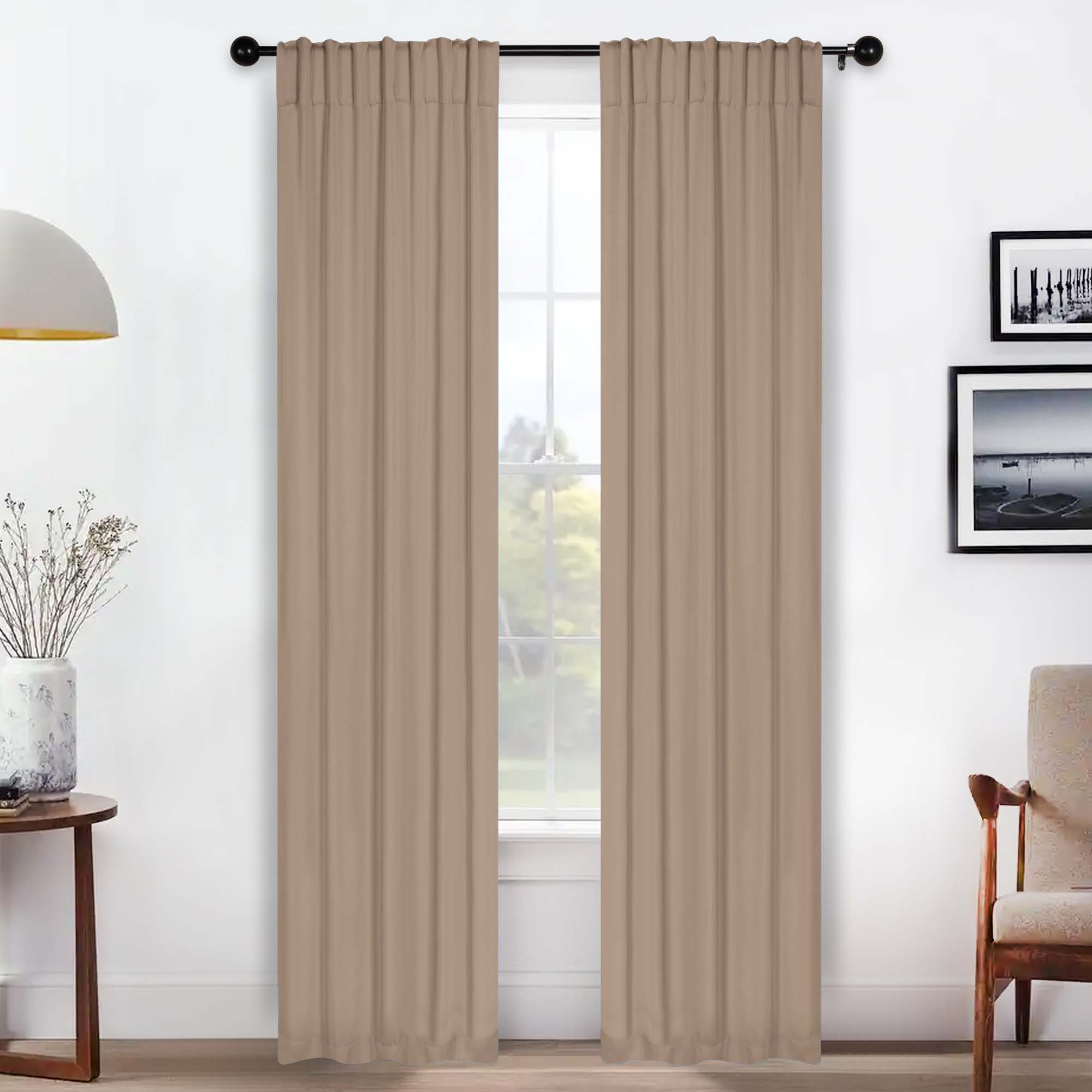 Blackout Curtains for Bedroom - Solid Room Darkening Thermal Insulated Drapes, Set of 2 Panels - Perfect for Nursery, Home Theater & Light Sleepers