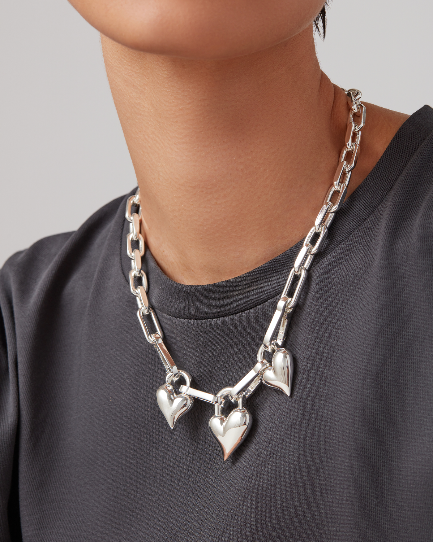 Triple Heart Padlock Pendant Necklace for Women - Elegant Layering Jewelry for Valentine's Day, Anniversary & Romantic Gifts