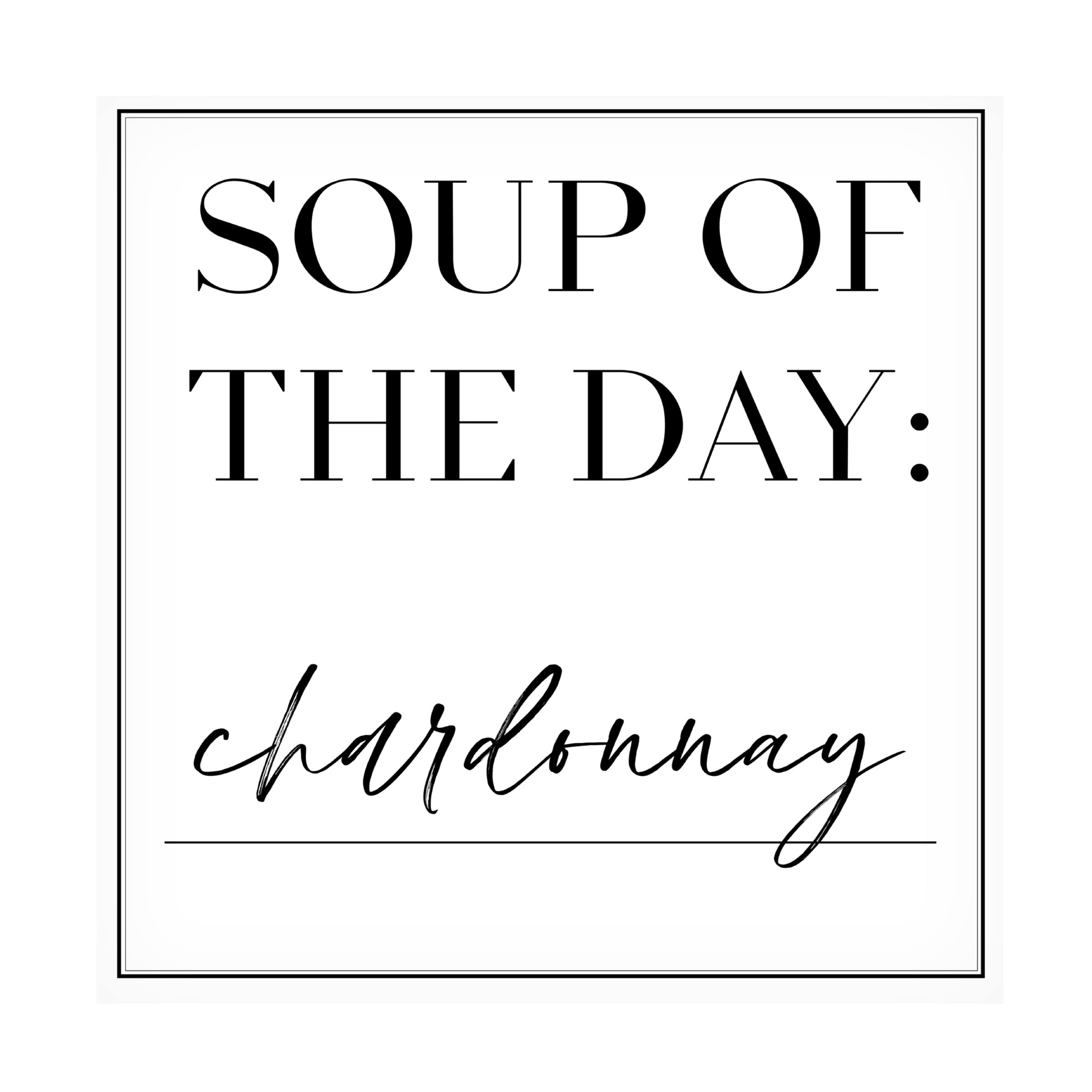 Trademark Fine Art 'Soup Du Jour V' Canvas Wall Art by Anna Hambly - Modern Kitchen Decor, Dining Room Painting, Contemporary Home Artwork