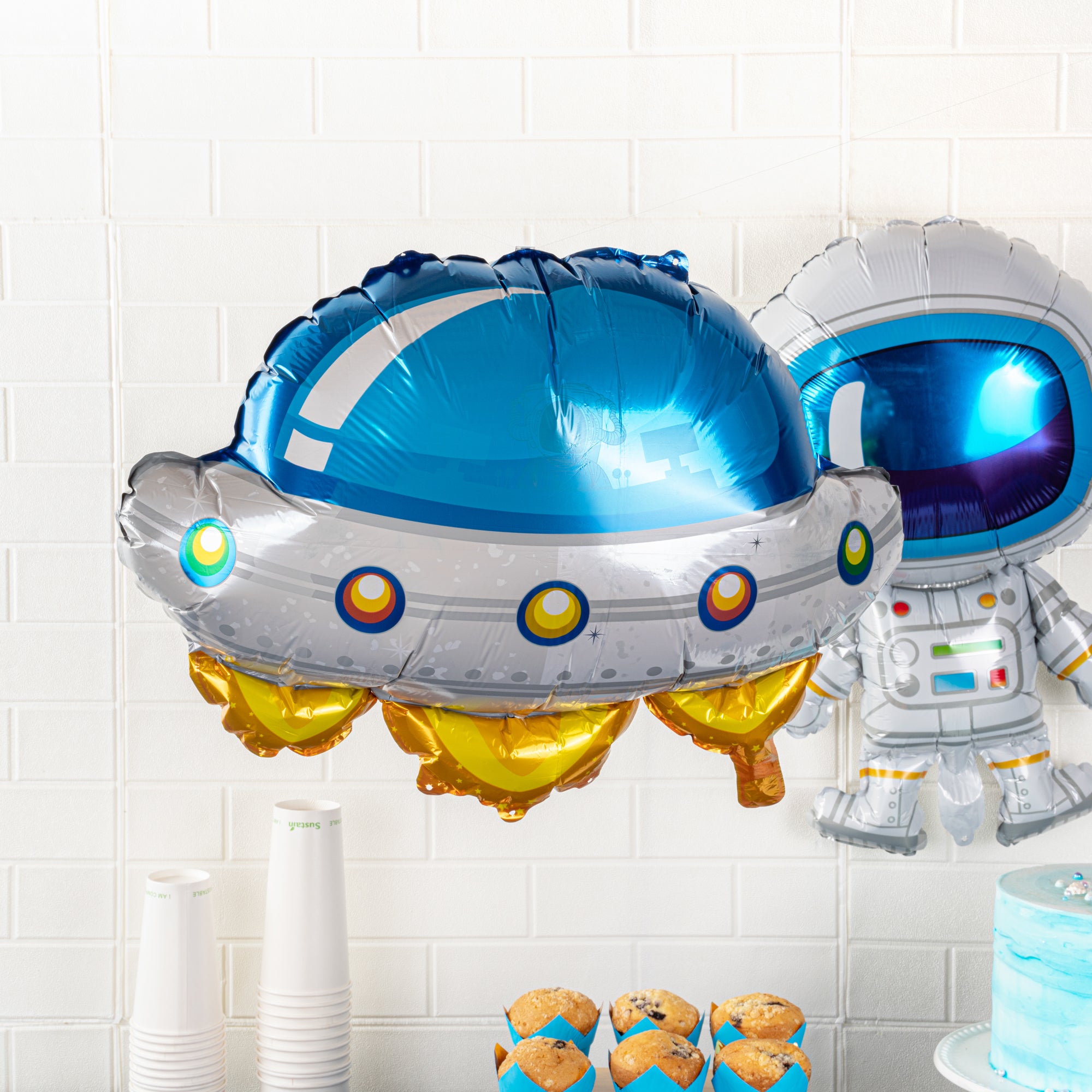 Balloonify Mylar UFO Balloon - 24 3/4 x 20 3/4 Inches - 1 Count Box - Perfect for Space Themed Parties, Baby Showers & Birthday Decorations