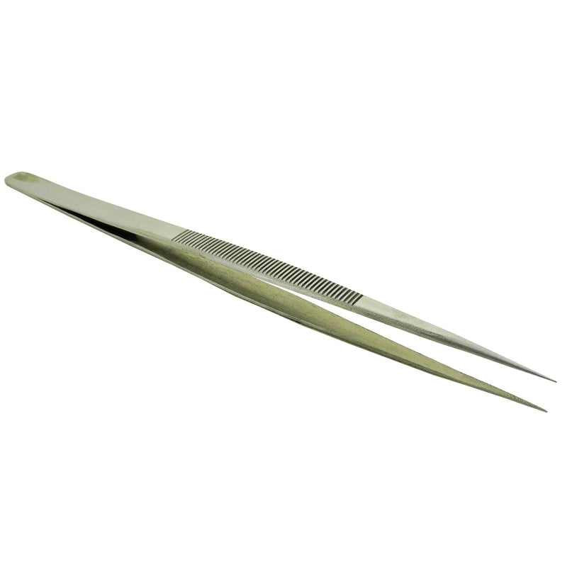 Precision Tweezers for Eyebrows, Splinters & Crafts - Stainless Steel Fine Point Tweezers for Grooming, First Aid & DIY Projects
