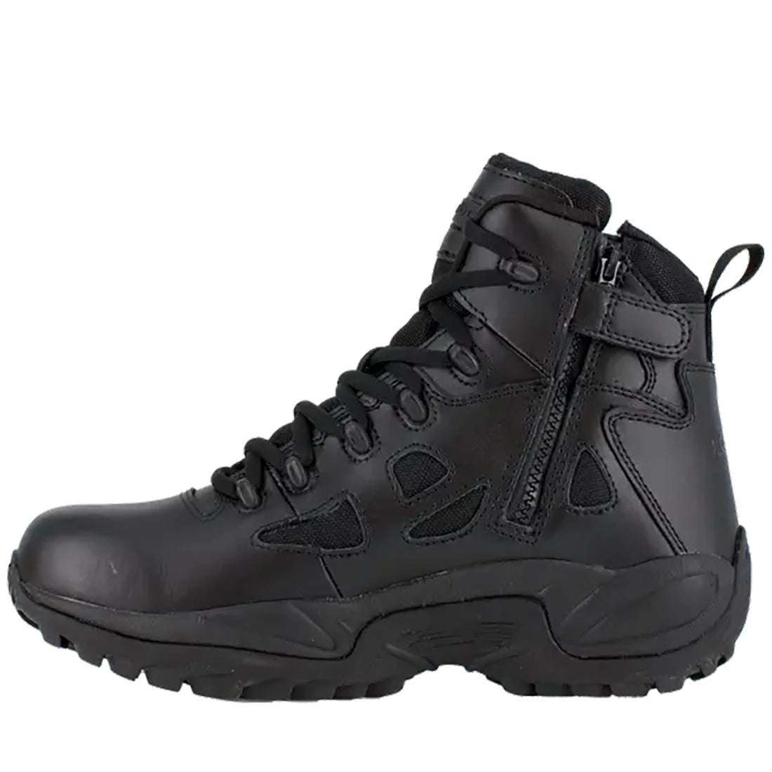 Rapid Response RB 6-Inch Soft Toe Side Zip Tactical Boots - Black | Lightweight Military & Work Boots for Outdoor, Security & Tactical Use