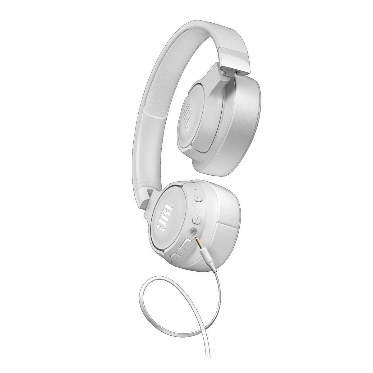 JBL TUNE 750BTNC Wireless Over-Ear Headphones with Active Noise Cancelling, Bluetooth, 30-Hour Battery - White (Renewed) for Travel, Work & Music Listening