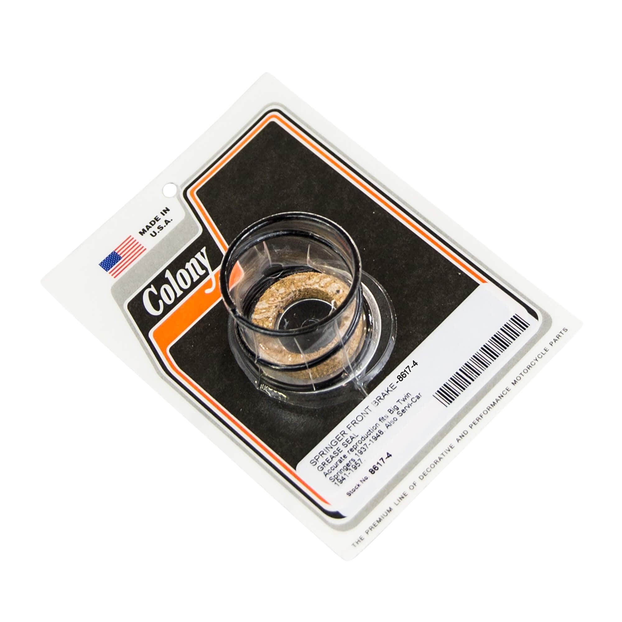 1937-1957 Harley Davidson Big Twin & Servi Car 4 Springer Front Brake Grease Seal #8617 - Replacement Part for Vintage Motorcycle Restoration & Maintenance