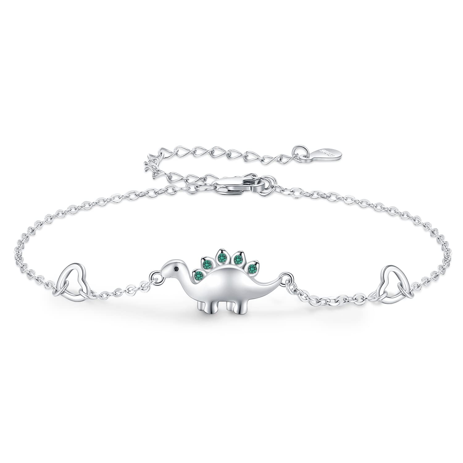 925 Sterling Silver Bracelet for Women - Dinosaur, Rose, Hummingbird, Infinite Love & Elephant Animal Charm Bracelets | Thoughtful Gift for Girlfriend, Wife, Daughter | Perfect for Birthdays, Anniversaries & Everyday Wear