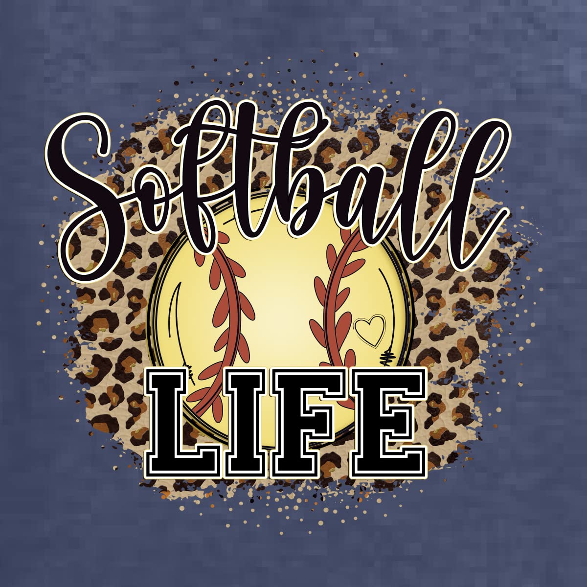 Wild Bobby Softball Life Animal Print Graphic Sweatshirt for Girls & Women - Unisex Crewneck Pullover Hoodie - Perfect for Sports, School & Casual Wear