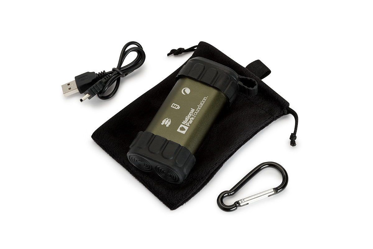National Park Foundation Rechargeable Power Bank & Hand Warmer - Portable Charger for Phones & USB Devices, Winter Outdoor Gear for Hiking, Camping, and Cold Weather Activities