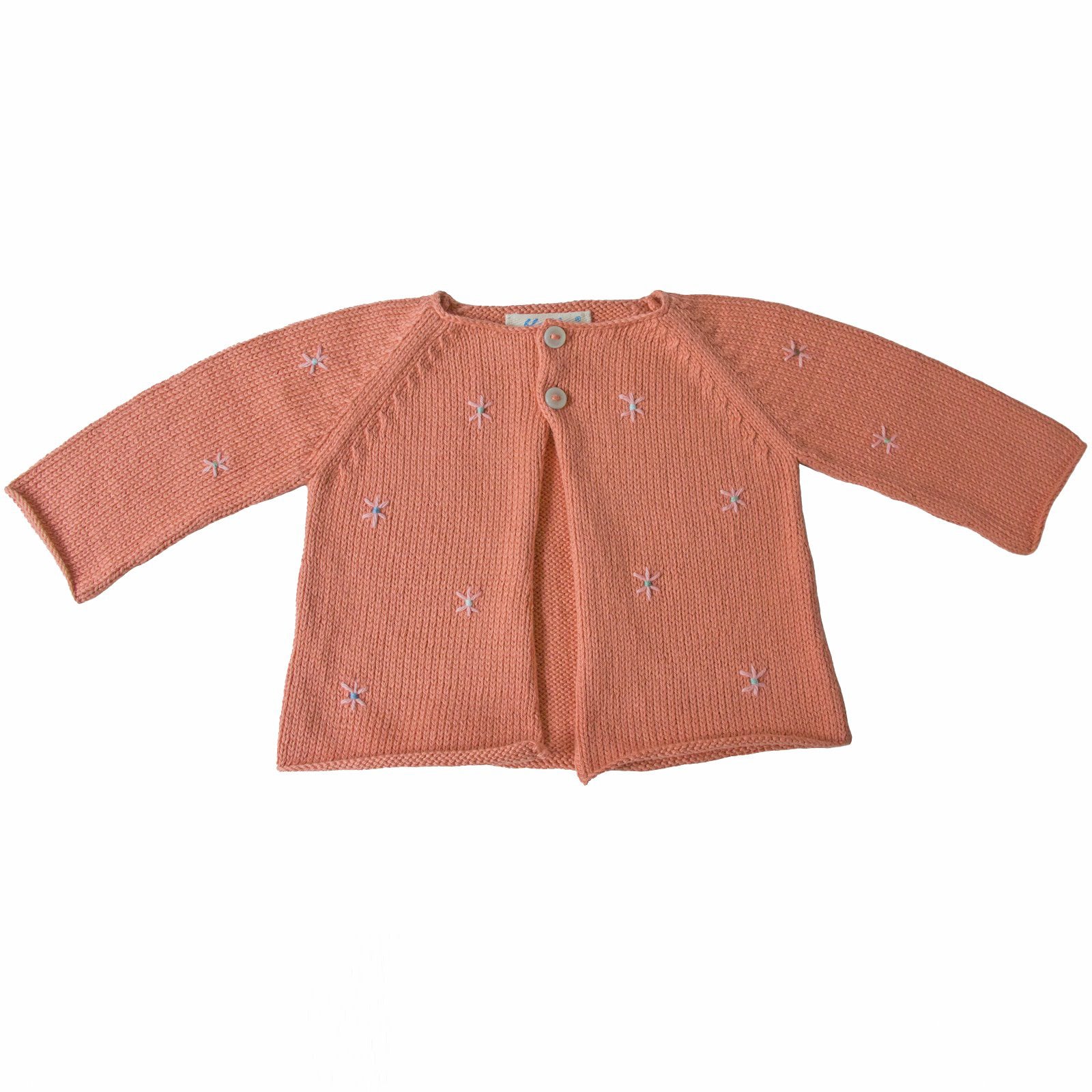 Blabla Kids Cardigan - Soft Cotton Knit Sweater for Girls & Boys - Hanabi Terra Cotta Color - Perfect for School, Playdates & Family Outings