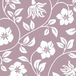 White Floral on Mauve