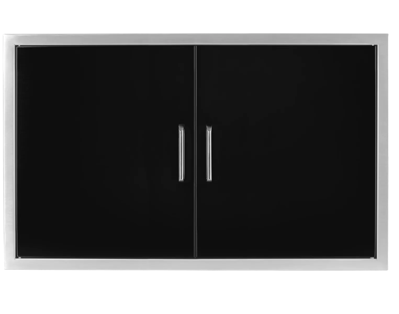Wildfire Outdoor Living Double Door 38 x 21 Inch Black Steel Storage Cabinet - WF DDR3821 BSS - Perfect for Patio, Garage, and Backyard Organization