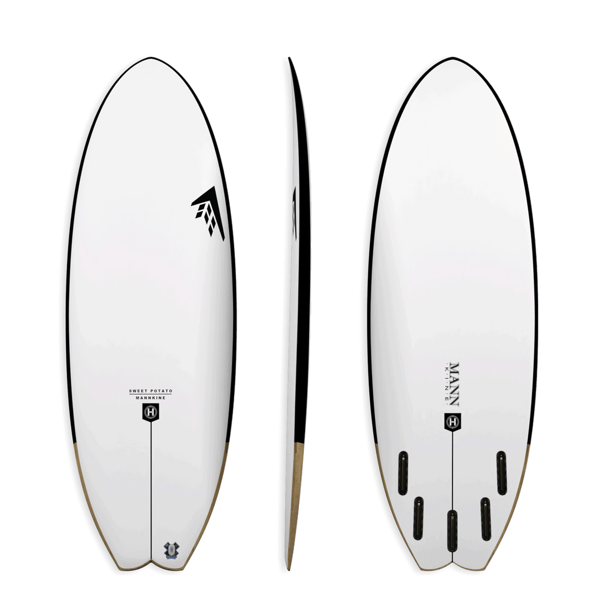 Firewire Sweet Potato 6'2 Surfboard with Black Futures Fins - High Performance Surfboard for Small to Medium Waves | Perfect for Beach, Reef, and Point Breaks
