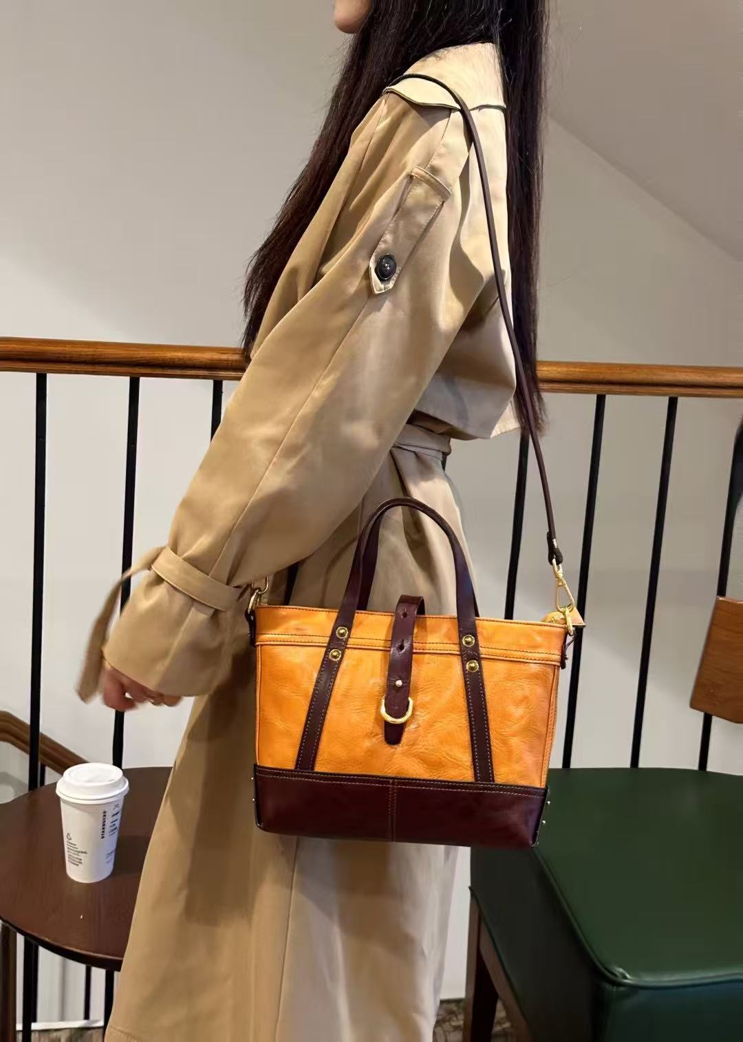 Premium Italian Leather Work Tote Bag for Women - Professional Office Briefcase, Laptop Bag & Business Travel Carryall - Perfect for Commuting, Meetings & Daily Use