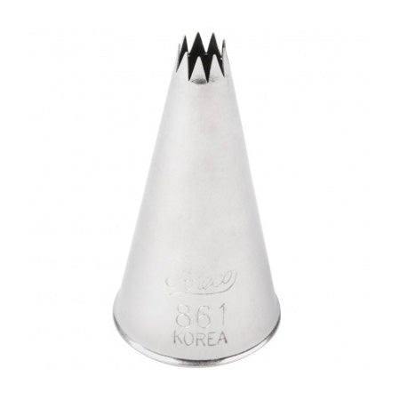 Ateco 861 French Star Pastry Tip #1 - Professional Baking Decorating Nozzle for Cakes, Cupcakes & Cookies - Perfect for Wedding, Birthday & Holiday Desserts