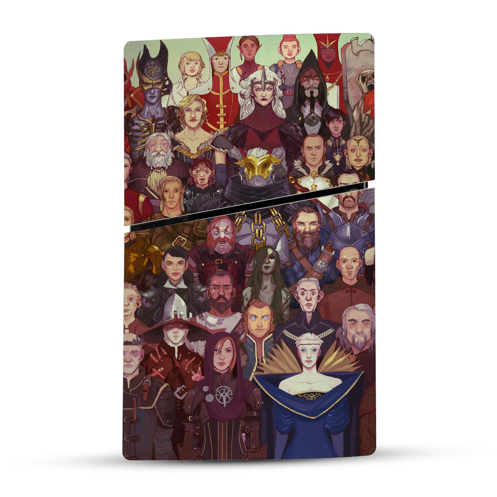 Official EA Bioware Dragon Age Inquisition Vinyl Skin Sticker for PS5 Slim Digital Edition Console & Controller - Gaming Decal with Cast of Thousands Design - Perfect for Gaming Setups & Collectors