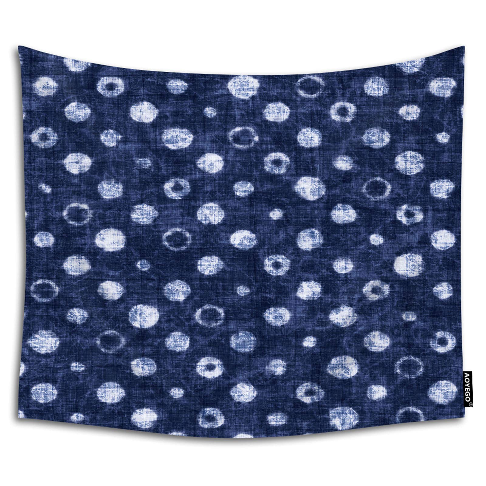 AOYEGO 90x60 Inch Polka Dot Tapestry - Vintage Geometric Circles Wall Hanging for Bedroom Decor, Large Bohemian Doodle Art Polyester Tapestry - Perfect for Dorm Room, Living Room & Home Decoration