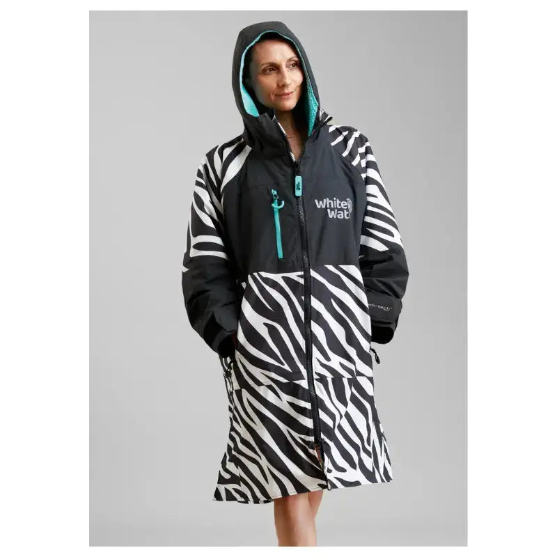 Unisex Zebra Print Swim Robe for Adults - Quick Dry Beach Cover Up for Pool, Beach & Spa | Perfect for Swimming, Lounging & Water Activities