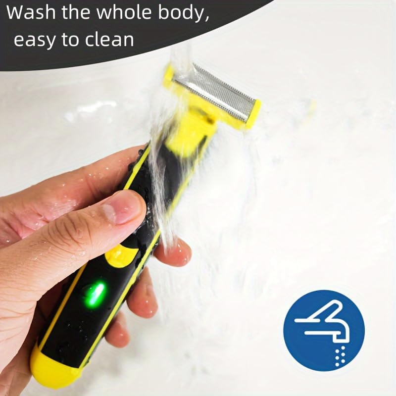 Men's Full Body Electric Shaver - Wet & Dry Waterproof Shaver for Smooth Shaving - Model #8 Black - Perfect for Travel, Gym & Daily Grooming