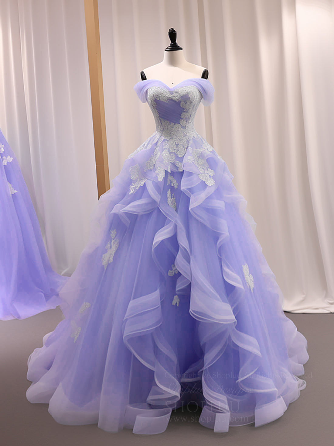 Elegant A-Line Sweetheart Neck Tulle Lace Purple Long Prom Dress for Sweet 16, Homecoming, Quinceañera & Formal Events | Plus Size Options Available