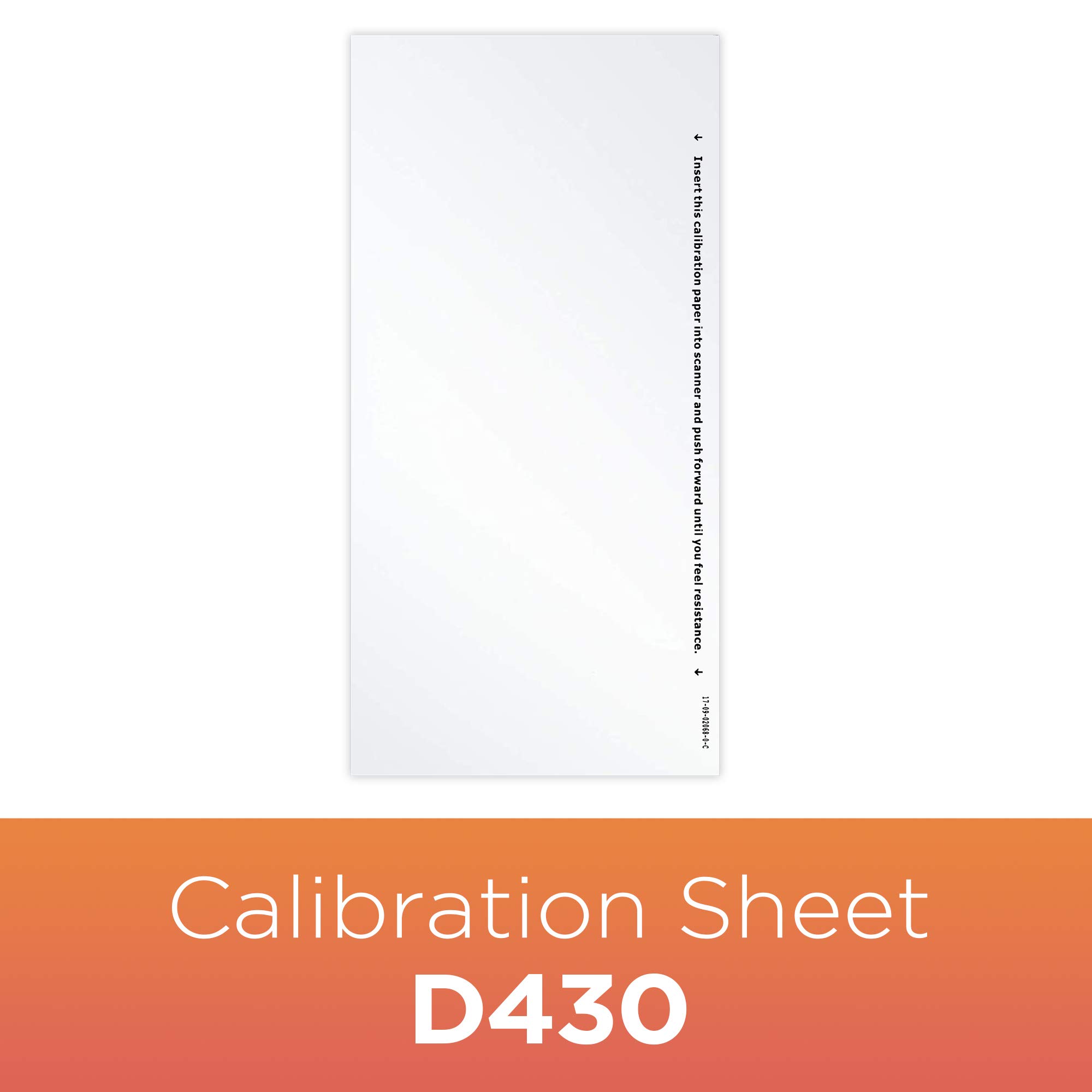 Plustek Calibration Control Sheet for D430 Document Scanner - High Precision Alignment Tool for Office, Library & Archival Digitization Projects