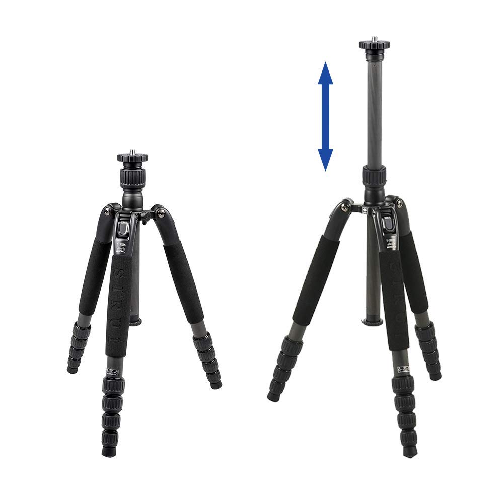 Sirui T-1205SK Carbon Fiber Travel Tripod & Monopod - Lightweight Compact Camera Stand for Photography, Vlogging & Outdoor Adventures
