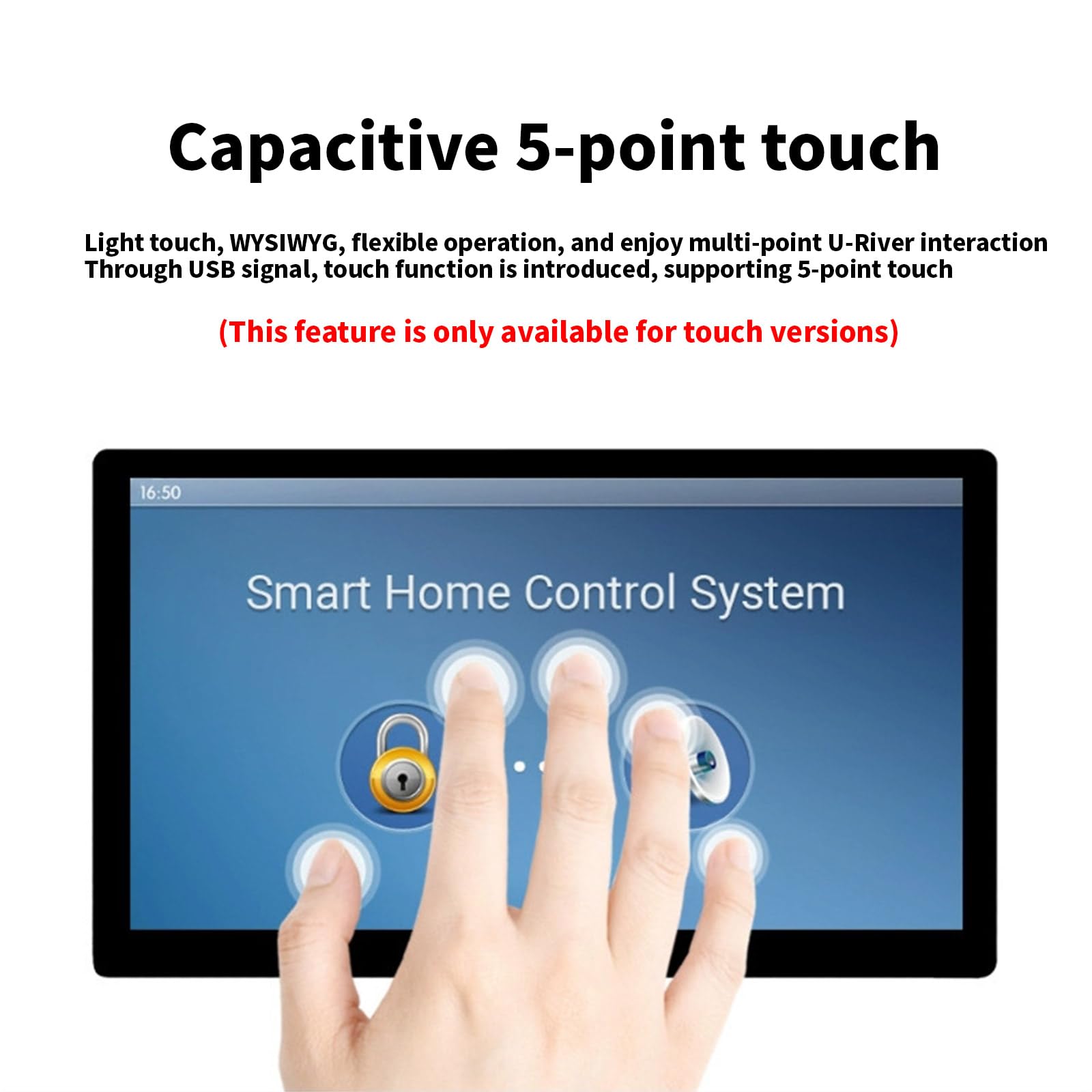 7-inch Capacitive Touch Screen Display for Raspberry Pi 5B/4B/3B+ | IPS/QLED HD HDMI-Compatible Thin Monitor | Perfect for DIY Electronics Projects, Home Automation & STEM Education