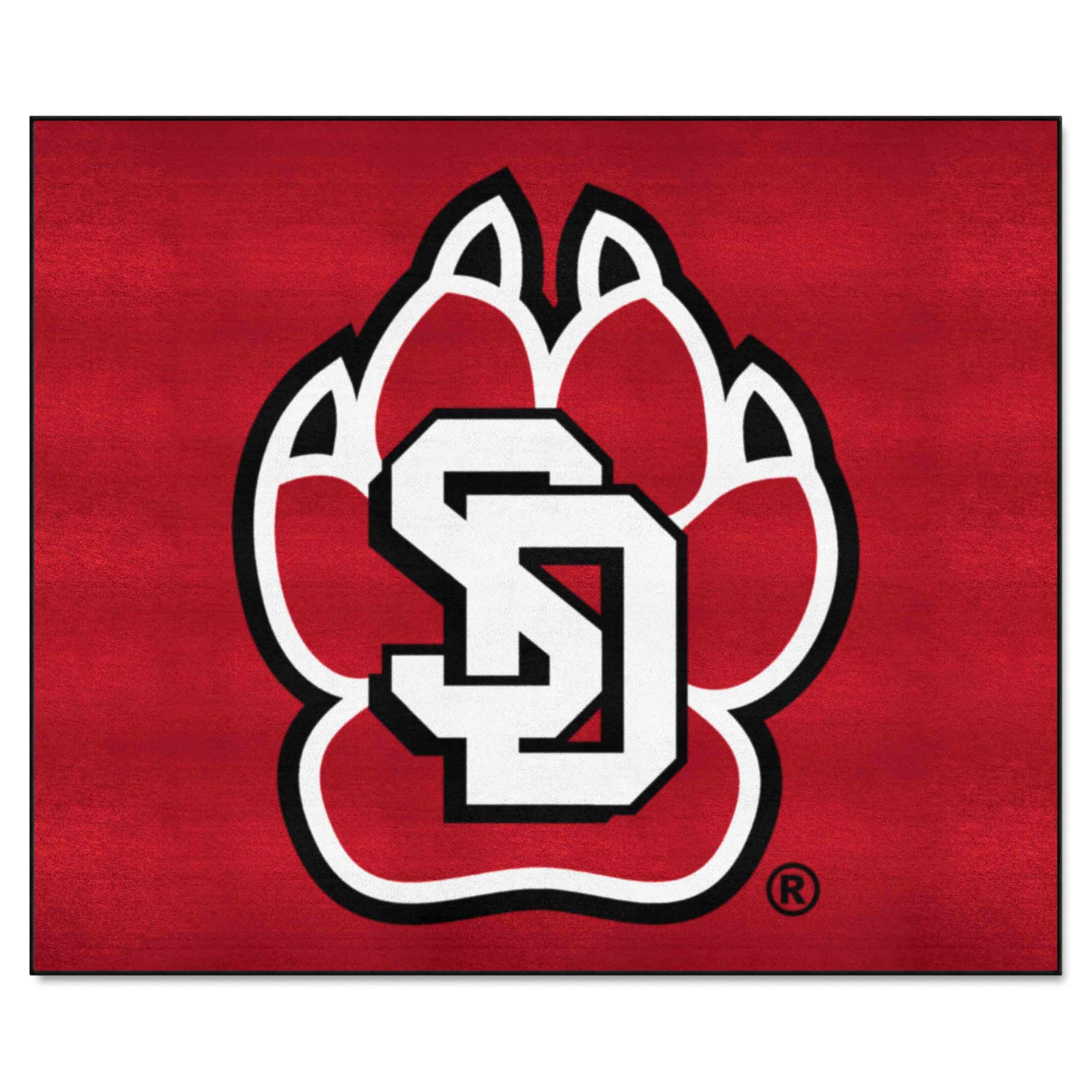 South Dakota Coyotes Fan Rug 5ft x 6ft - Team Spirit Tailgating Mat, College Sports Decor Rug for Game Day Parties & Home Decor | Perfect for Dorm Rooms, Man Caves & Outdoor Tailgates