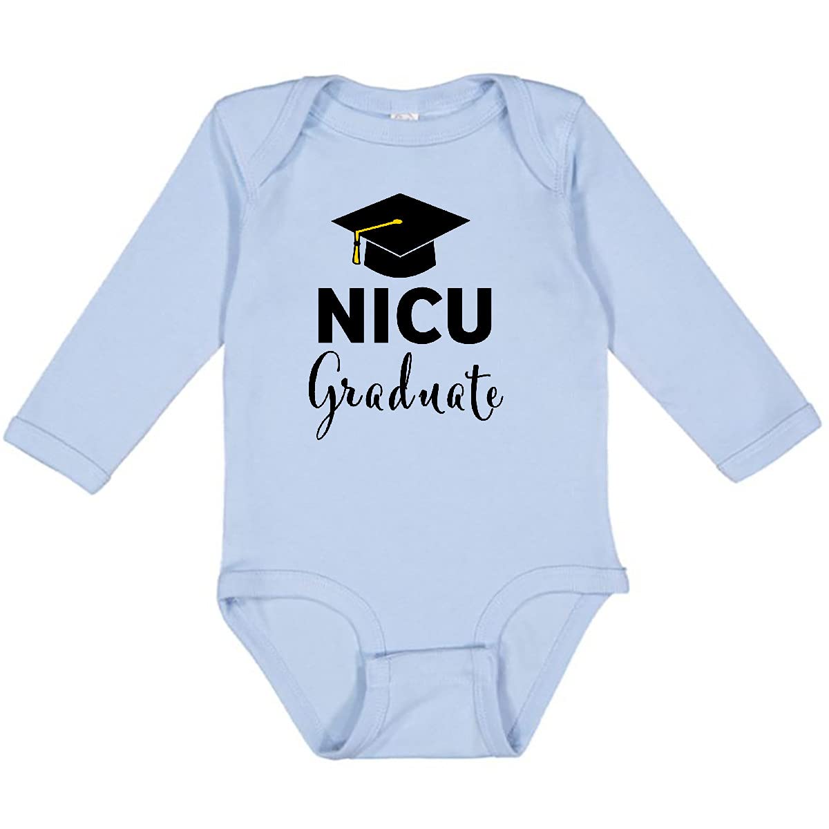 Inktastic NICU Graduate Baby Bodysuit - Long Sleeve Creeper for Newborns | Perfect for NICU Graduation Photos, Baby Shower Gifts & Milestone Celebrations