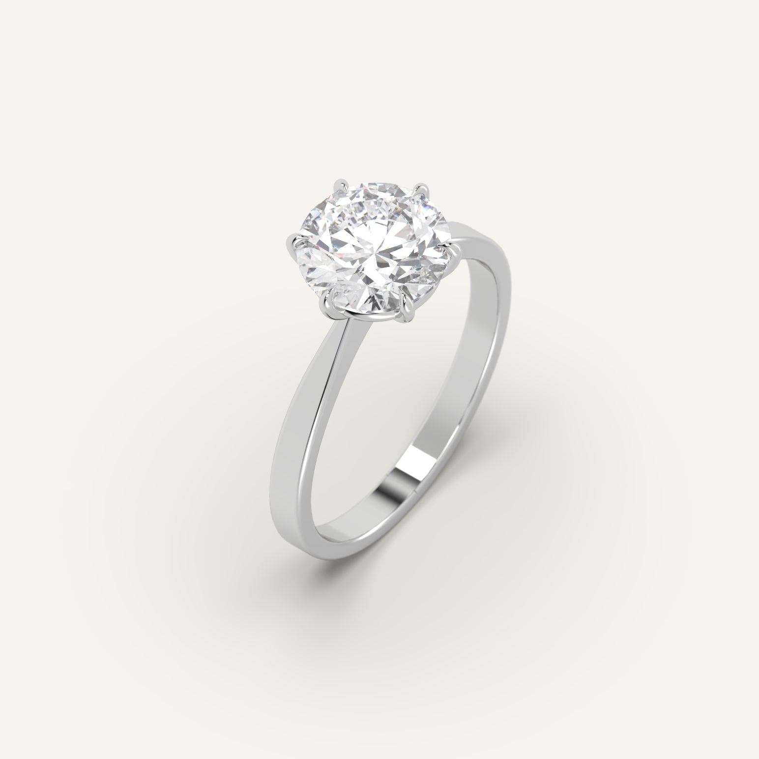 2 Carat Round Cut Diamond Engagement Ring - 14K White Gold Solitaire Wedding Band for Women - Perfect for Proposals, Anniversaries & Special Occasions