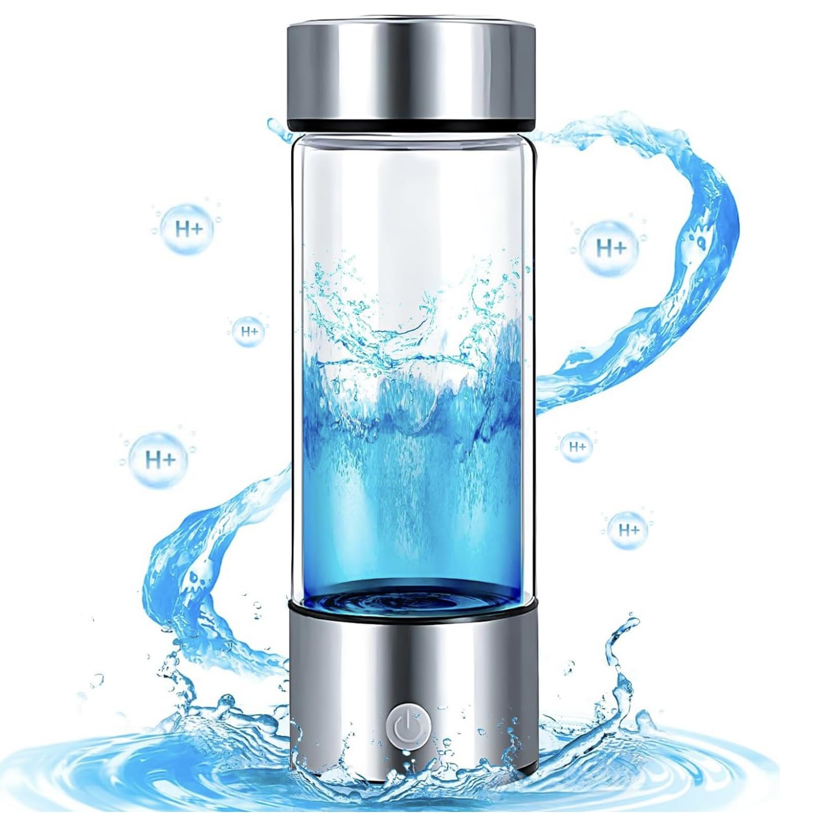 Premium Hydrogen Water Bottle Generator with SPE & PEM Technology - 2500-3000ppb H2 Infuser for Office & Travel - Portable Water Ionizer for Health & Wellness - Perfect for Hydration On-The-Go & Active Lifestyle