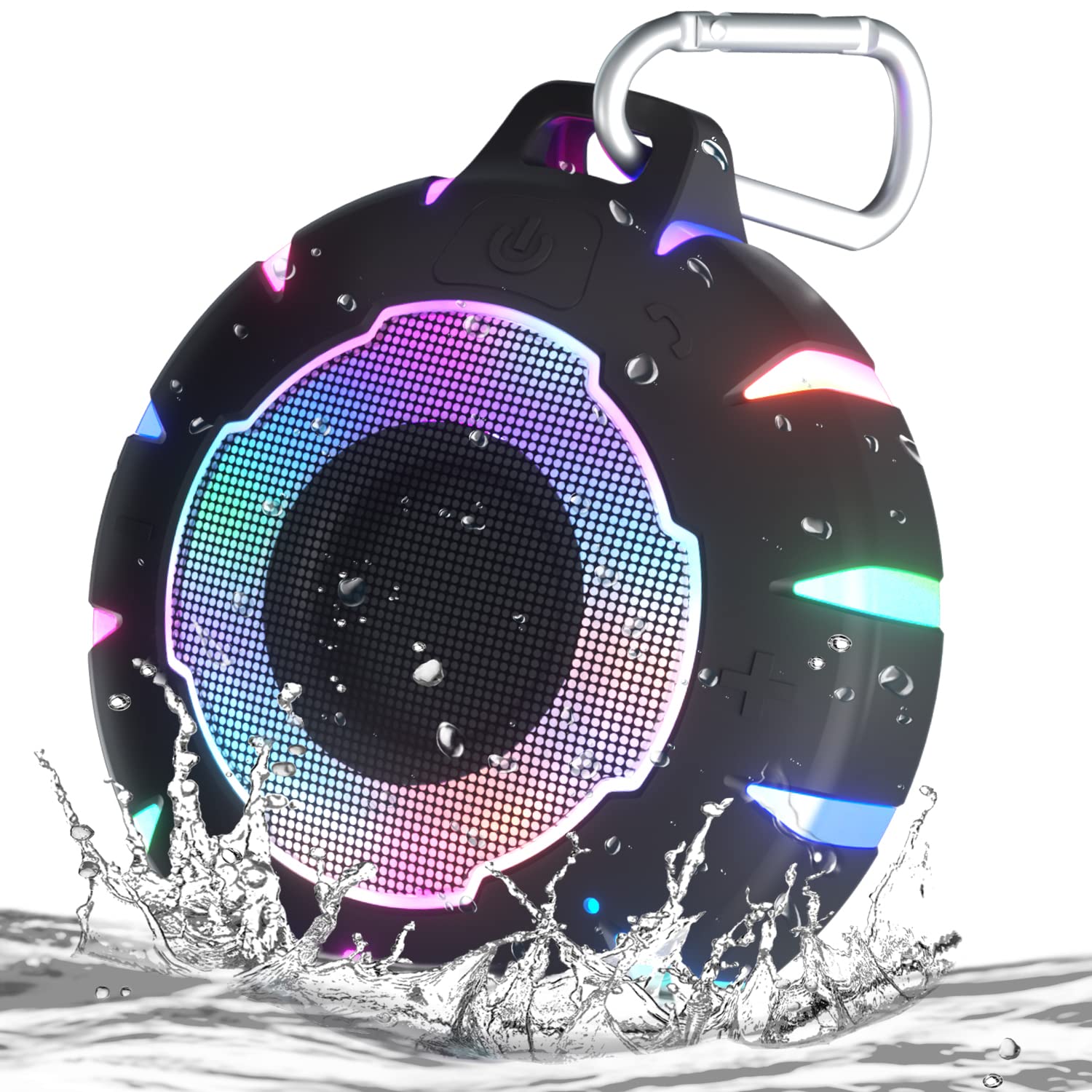 HEYSONG Waterproof Bluetooth Speaker with HD Sound, LED Light & Floating Design - Portable Wireless Speaker for Shower, Pool, Beach, Travel, Biking, Kayaking | Perfect Gift for Kids & Teens | Outdoor, Indoor & Water Activities