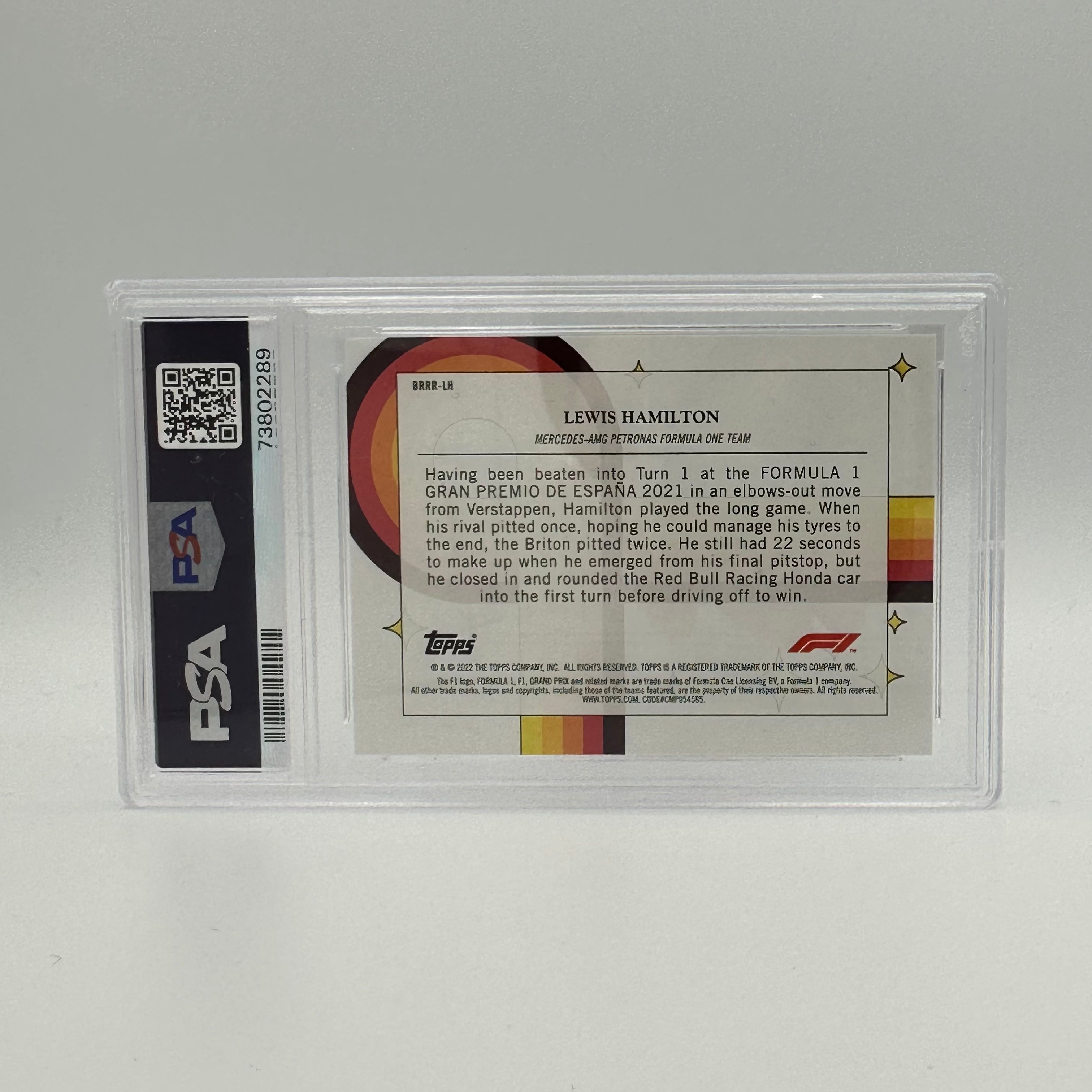 PSA 9 Graded Lewis Hamilton 