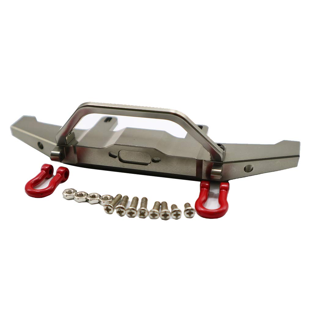 1:16 Scale WPL C14 C24 RC Truck Metal Front Bumper Replacement Part - Titanium Color | Upgrade Accessory for RC Car Models | Perfect for Off-Road Racing & Crawler Scenes