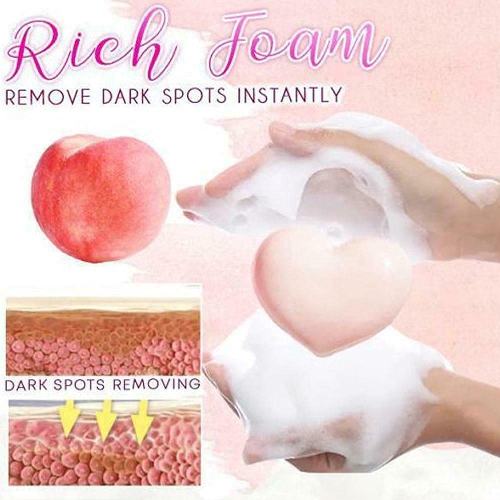 Goat Milk Whitening Soap with Peach Extract - Natural Skin Brightening Soap for Dark Spots & Armpit Lightening - Exfoliating Melanin-Reducing Soap for Even Skin Tone (1pc) - Perfect for Daily Skincare & Body Brightening Routine