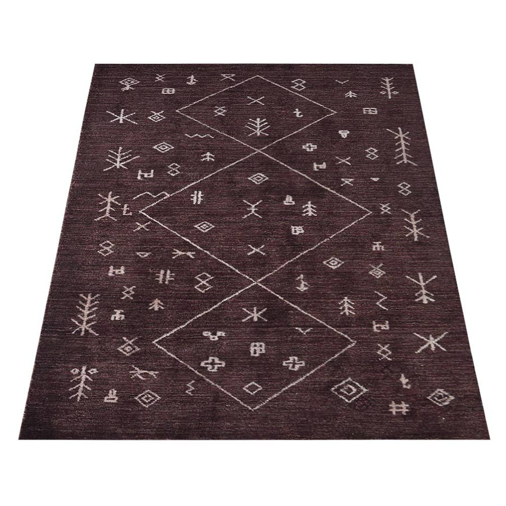 Enigma Hand Knotted Rug - Premium Handmade Wool Area Rug for Living Room, Bedroom & Dining Room - Soft & Durable Home Decor for Modern & Traditional Interiors