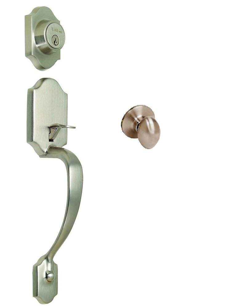 Citiloc 741185 Princeton Dummy Handleset with Exquisite Knob in Satin Nickel - Perfect for Interior Doors, Closets, and Cabinets