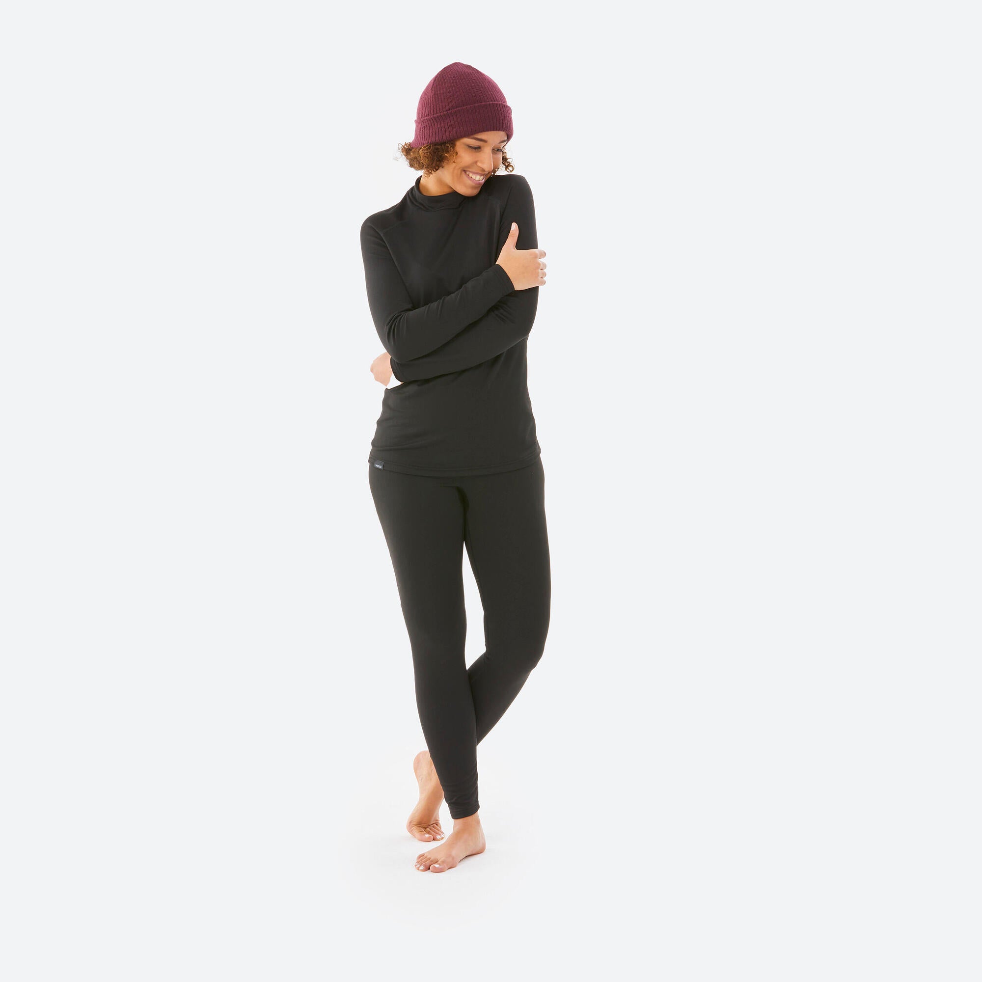 Wedze Women's BL500 Ski Base Layer Top - Thermal Underwear for Cold Weather - Perfect for Skiing, Snowboarding & Winter Sports