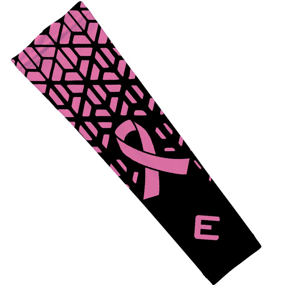 Pink Honeycomb Breast Cancer Awareness Arm Sleeve - Supportive Compression Sleeve for Women - Perfect for Running, Yoga, and Daily Wear to Show Support