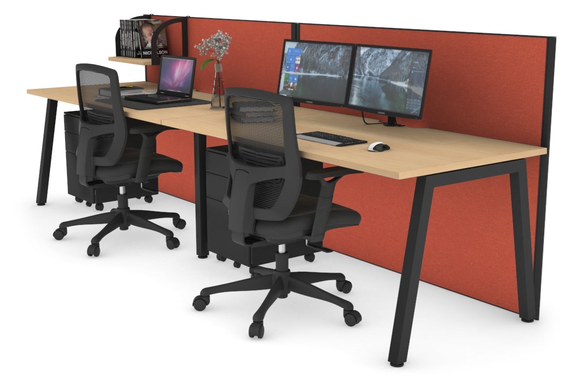Horizon Quadro 2 Person Standing Desk with Cable Management - 1200L x 800W Office Workstation for Collaborative Workspaces & Home Offices