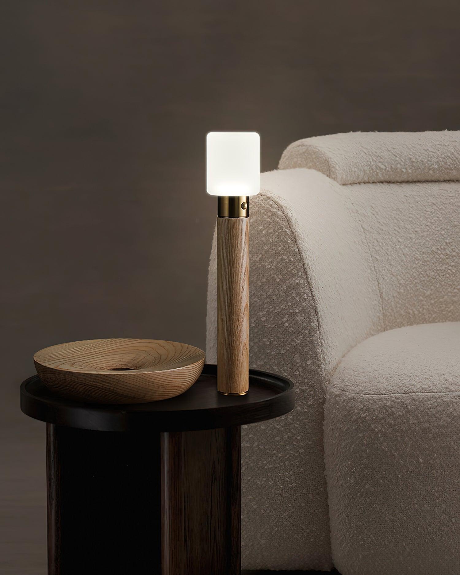 Fire Stick Table Lamp - Modern LED Nightstand Lamp with USB Port, Touch Control & Adjustable Brightness for Bedroom, Living Room, Office Decor