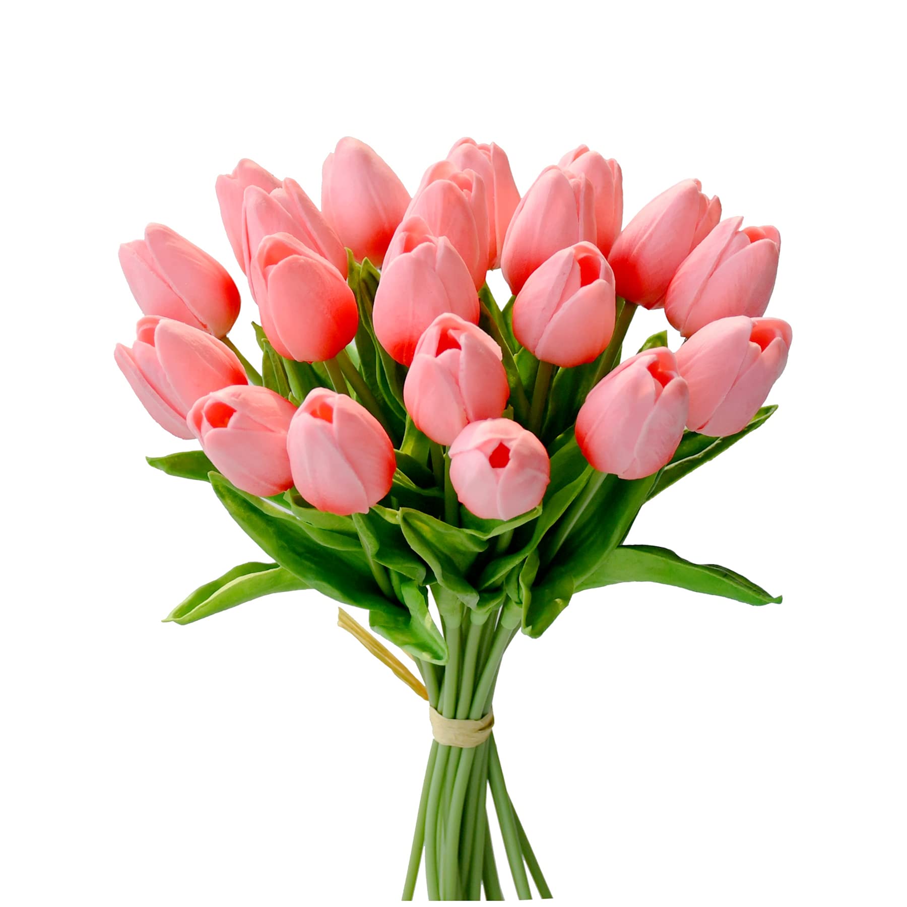 20pcs Coral Artificial Tulip Silk Fake Flowers 13.5