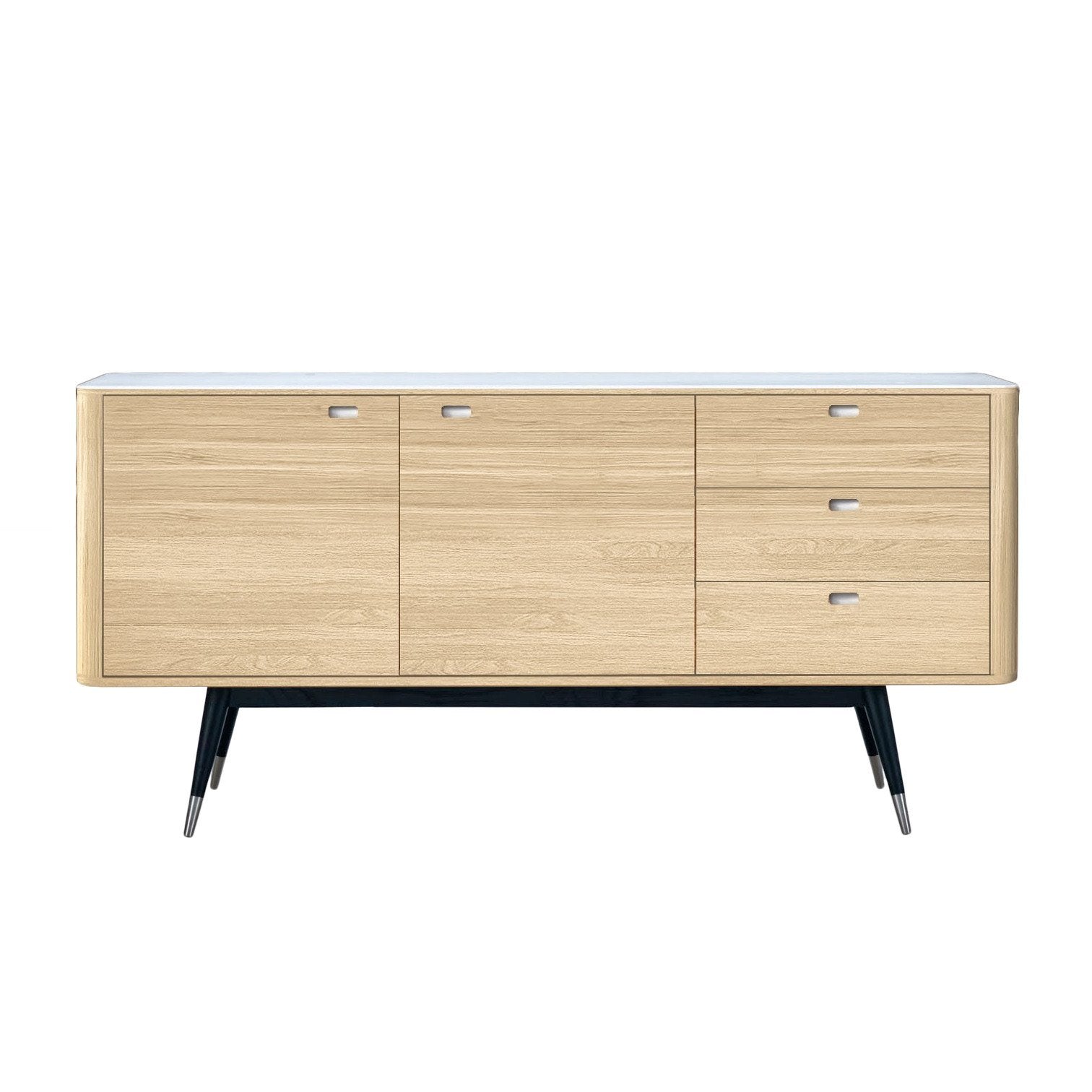 AK2630 Modern Sideboard Cabinet with Storage - Stylish Buffet for Dining Room, Living Room & Entryway - Perfect for Organizing Dishes, Linens & Home Decor
